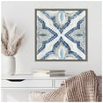 thumbnail image 2 of Amanti Art Blue Moroccan Tile Framed Canvas Wall Art Print, 2 of 7