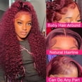 thumbnail image 4 of Cabello humano Wigs Pizazz 99J HD con encaje en la parte delantera, 180, densidad, 70 cm, 4 of 6