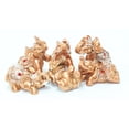 thumbnail image 4 of Set of 6 Gold Color Lucky Elephants Statues Feng Shui Figurine Home Decor Housewarming Birthday Congratulatory Gift, 4 of 4