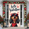 thumbnail image 4 of Red Heart Valentine's Day Banner Romantic  Heart Backdrop Pink Background Gold Leaves Love Display for Valentine's Day Party Romantic Date Photo Shoot, 4 of 8