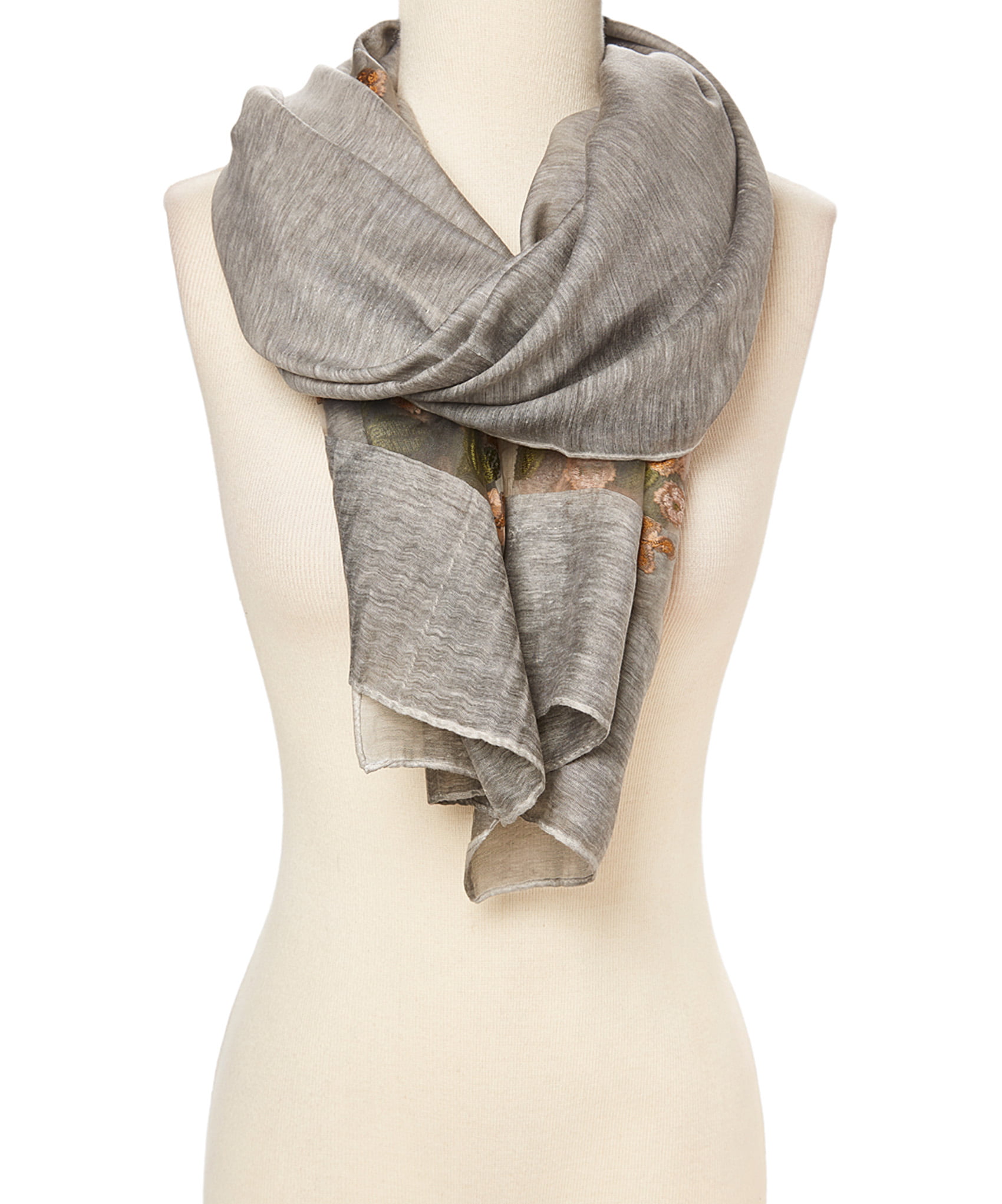 Christmas Gift New Year's Eve Party soft and fluid scarf Soft scarf for women in viscose with light gray and turquoise cashmere print