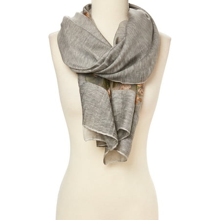 Gray Scarfs for Women Lightweight Casual Winter and Summer Fall Fashion Scarves for Ladies Girls Warm Neck Scarf Womens Gift Ideas by