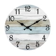 thumbnail image 2 of Wall Clock Silent Non Ticking Wall Clocks Battery Operated, Teal Rustic Clock Decorative for Kitchen Bathroom Bedroom Living Room(10 In), 2 of 5