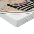 thumbnail image 2 of Ambesonne Pin up Girl Fitted Sheet, Rockabilly Rebel, Twin XL Size, Multicolor, 2 of 3