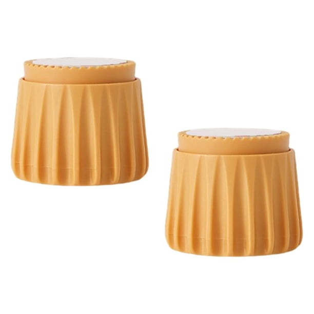 Speravity Herramienta antivibración de cabecero de 2 piezas, fijador de tapón estirable autoadhesivo de Color sólido ajustable portátil sin Herramientas y ferretería Amarillo Pequeña