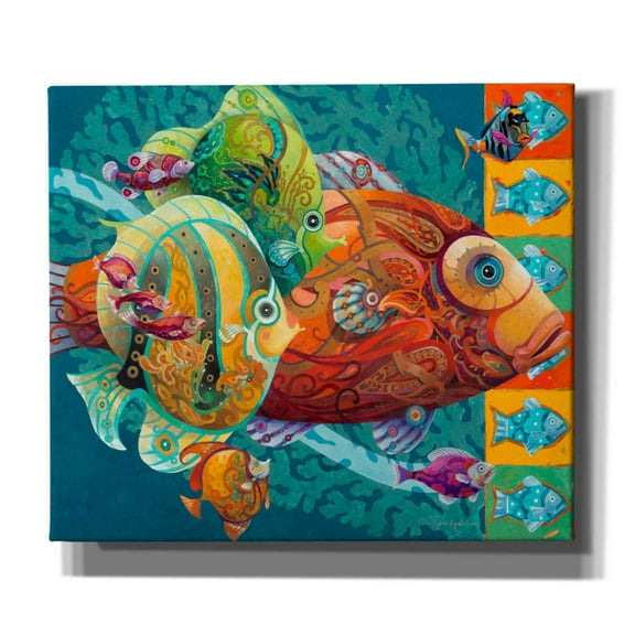 Epic Graffiti 'The School' by David Galchutt, Canvas Wall Art, 30"x26"