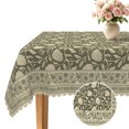 thumbnail image 4 of Vintage Sage Green Floral Tablecloth,60x102 Inch Rectangle Waterproof Table Cover for Home Indoor Outdoor Party Table Decoration, 4 of 7
