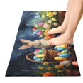 thumbnail image 2 of Rabbit Easter Eggs Flowers Bathroom Rug Non Slip Bathroom Mats Entry Door Soft Carpets for Kitchen Bedroom Living Room 39x20 inch, 2 of 7