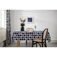 thumbnail image 1 of Nvzi cotton linen printed retro tablecloth restaurant fabric dining table cloth tablecloth desktop decoration (blue, 250 * 140cm), 1 of 5