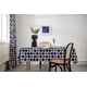 thumbnail image 1 of Nvzi Mantel retro estampado de lino y algodón, mantel de tela para restaurante, mantel de comedor, mantel de decoración de escritorio (azul, 220 * 140 cm), 1 of 5