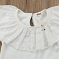 thumbnail image 4 of Franhais Baby Romper Lace Patchwork Ruffle Jumpsuit Summer Princess One-piece Outfits 0-18M, 4 of 6