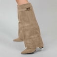 thumbnail image 2 of Women's Knee High Boots with Adjustable Buckle Strap Comfortable Heel for Fall Winter, 2 of 7