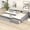 Gray, variant on Linen Upholstered Daybed / Ideal for Studios and Guest Rooms / Comfortable Sleep for Three