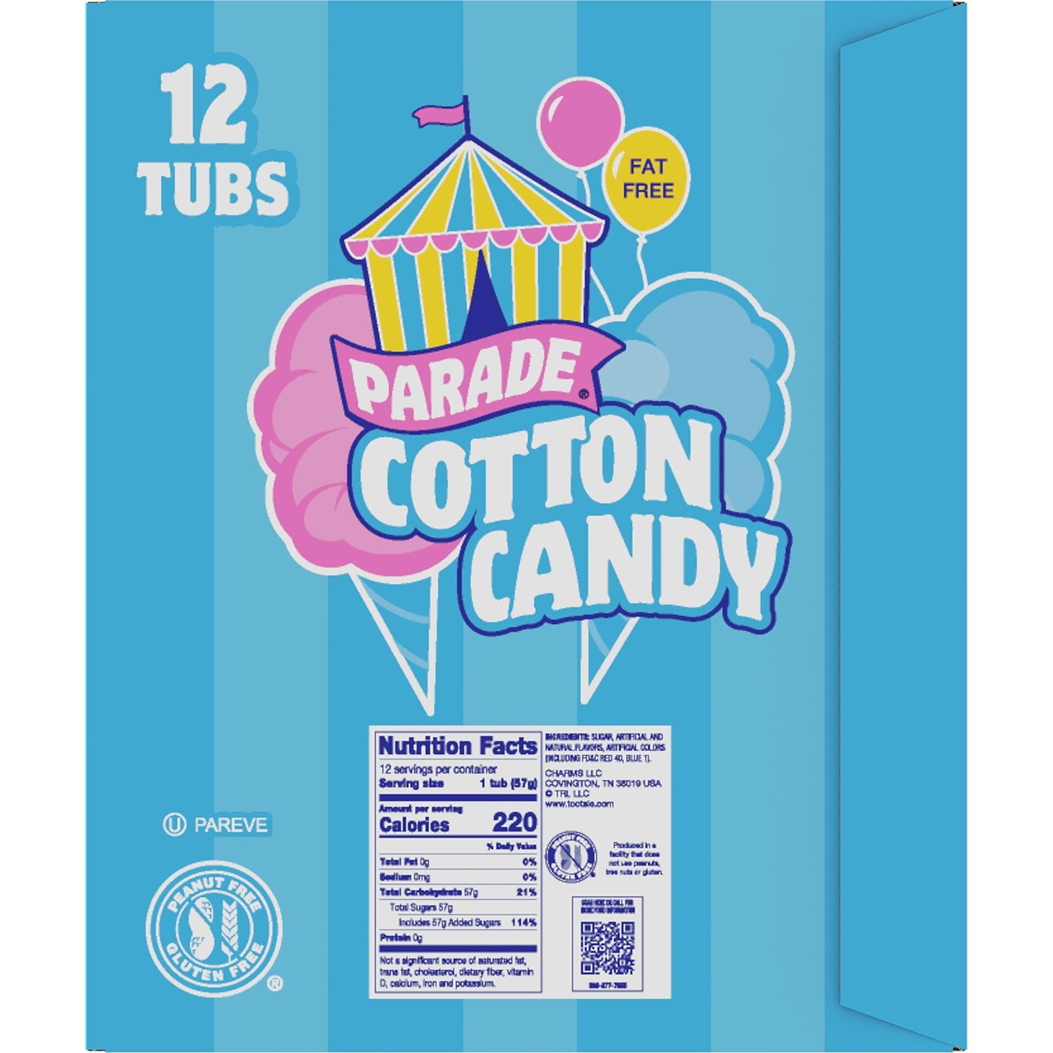Parade Cotton Candy, 2 Ounce (Pack of 12)