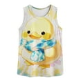 thumbnail image 4 of MIXUE Toddler Girls T-Shirts & Tank Tops Summer Cartoon Animal Print Round Neck Sleeveless Loose Casual Tshirts Holiday Wear,Yellow,2-3 Years, 4 of 4