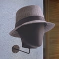 thumbnail image 1 of Cabeza de maniquí montada en la pared, soporte para peluca colgante, modelo de exhibición de peluca, estante de exhibición de sombrero para gorra, negro, 1 of 10