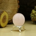 thumbnail image 3 of Reikiera Rose Quartz Stone Ball Natural Gemstone Sphere Reiki Crystal Healing With Ring Stand- Choose Size, 3 of 4