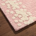 thumbnail image 5 of NICOLE MILLER NEW YORK Mod Weave Abstract Knotted Texture Handcrafted Area Rug, 100% Wool Rug, Rose, 6'x9', 5 of 9
