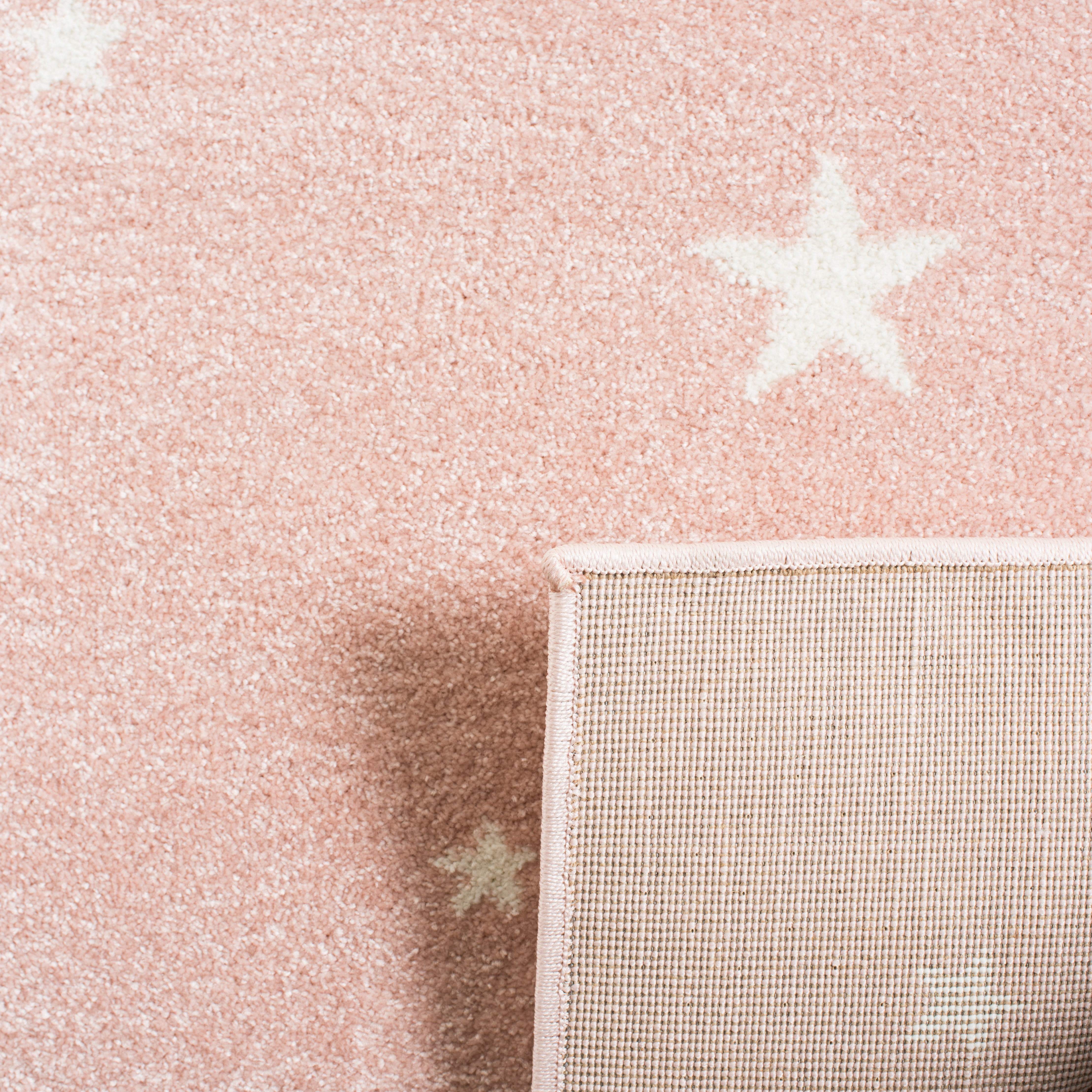 SAFAVIEH Carousel Kids Mariam Happy Deer Area Rug, Pink/Ivory, 5'3" x 5'3" Square
