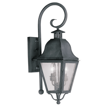 Crystal Glass Charcoal Wall Sconces 2 Light With Seeded Glass Charcoal Finish size 26 in 120 Watts - World of Crystal ()