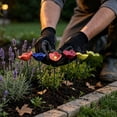 thumbnail image 5 of 6 Pack Ceramic Bee Water Feeder, Pollinator Water Station, Flower Garden Stake Weather‑Resistant Floral Ground Stake For Outdoor Yard Patio Backyard Garden Decoration(Colorful1-8.27"), 5 of 7