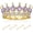 Gold Purple, variant on 1 count Birthday Wedding Bridal Princess Glitter Rhinestone Crown Hair Tiara with 4 Bobby Pins Accessories for Women Girls Brides Bridesmaids