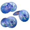 thumbnail image 2 of TJ Global PACK OF 6 Japanese Chinese 33" Umbrella Parasol For Wedding Parties, Photography, Costumes, Cosplay, Decoration And Other Events - 6 Umbrellas (Blue), 2 of 3
