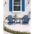 thumbnail image 6 of 1PC Folding HDPE Adirondack Chair,  Outdoor Patio Chair with Cup Holder for Patios, Decks, Gardens, Navy Blue, 6 of 6