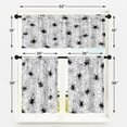 thumbnail image 2 of Halloween Spider Web Spooky Kitchen Curtains with Valance and Tier Sets 36 Inch, 3 Pieces Bohemian Rod Pocket Drapes Window Treatment Curtains for Kitchen Over Sink Dining Room Decor, 2 of 6