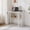 White, variant on Haooyeah Fold Out Desk with Power Outlets, Small Space-Saving Foldable Desk with Storage Shelf, Hidden Wall Desk for Bedroom, Living Room & Office, Black