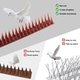 thumbnail image 3 of 12 vallas de plástico de 3 secciones contra espinas de pájaros y techo con púas de plástico para evitar ardillas, cuervos, gatos y pájaros., 3 of 5