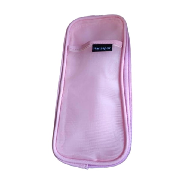 Estuche para lápices, bolsa para útiles escolares para niñas y niños, estuche para bolígrafos de malla transparente, bolsa de papelería con cremallera de gran capacidad para mujeres, hombres y adultos