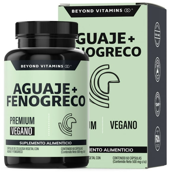 Aguaje + Fenogreco 1000mg en Un Mismo Producto Beyond Vitamins | Premium | Cápsulas Aguaje | Aguaje Gomitas bbl - Vitaminas Mujer / Hombre - 60 cápsulas veganas