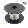 thumbnail image 1 of Dgol 168 Pies 0,02 Pulgadas (0,5 Mm) 304 Acero Inoxidable Cola De Tigre Alambre De Bloqueo De Cuentas 24 Awg Cable De Pesca Cuerda Con 30 Piezas Mangas De Prensado De Aluminio, 1 of 5