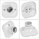 thumbnail image 2 of 4 PCS E27 Portalámparas LED Portalámparas E27 Enchufe de pared E27 Base con soporte para pasillos, escaleras, dormitorios, cocinas (AC 220-250V, blanco) esquí esquí Gafas de esquí, 2 of 5