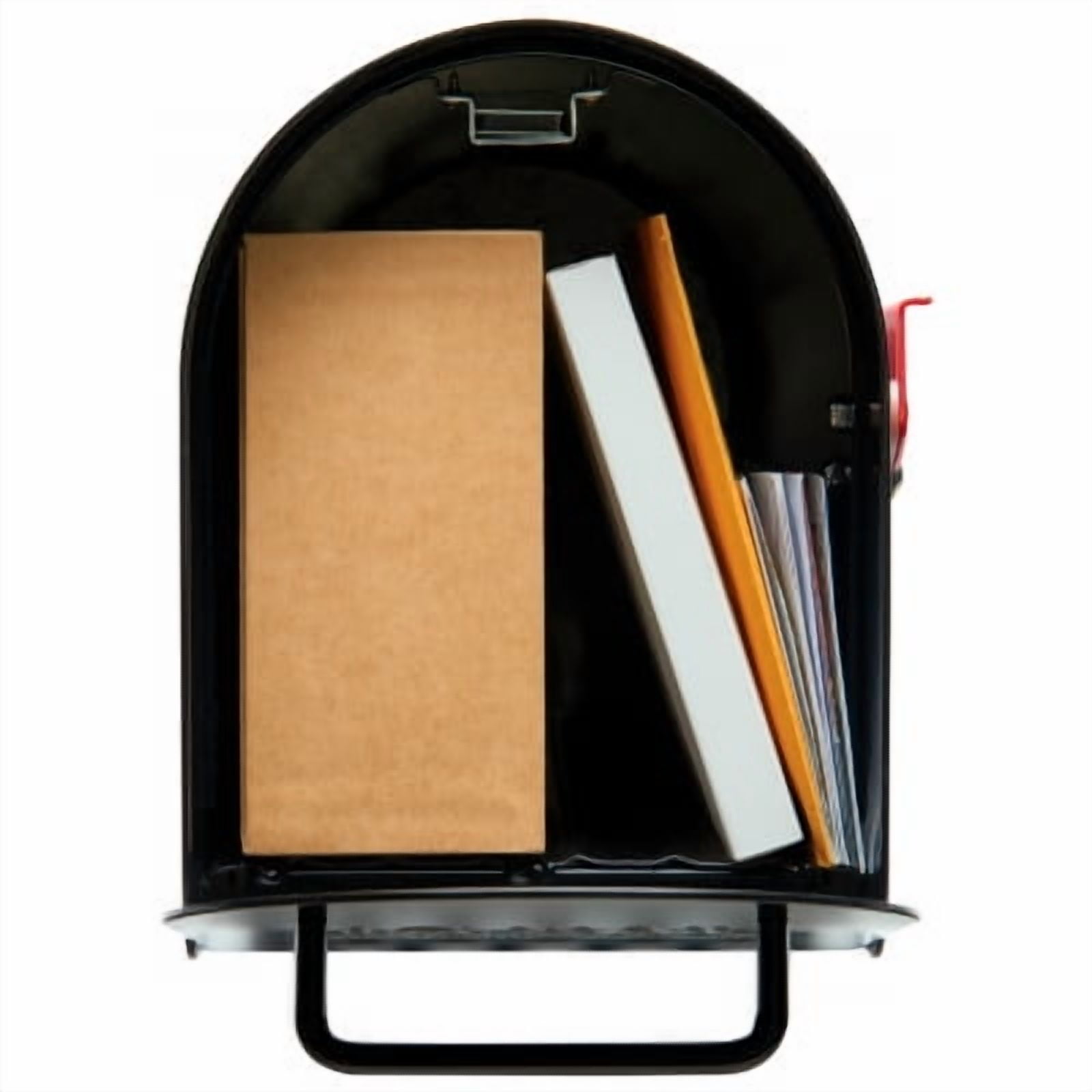 Gibraltar MB801B Ironside Rural Post Mount Mailbox, Black