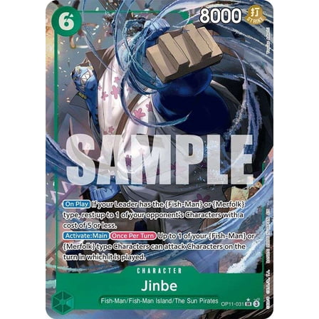 One Piece A Fist of Divine Speed Super Rare Jinbe OP11-031 (Alternate Art)