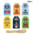 thumbnail image 1 of Themed Football Design 60pcs Paper Party Decoration Tag, 1 of 1