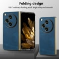 thumbnail image 2 of Allytech Folding Phone Case Compatible for OnePlus Open, Ultra Slim Luxury Premium PU Leather Shockproof Anti-Fall Skin Friendly Cover Case for OnePlus Open/Oppo Find N3 2023 - Blue, 2 of 11