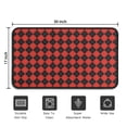 thumbnail image 5 of Red Black Checkerboard Checkered Pattern Door Rugs,Washable Non Slip Door Mats Indoor,Decorative Door Mats,Entry Mat Indoor for Entrance,Bedroom,Kitchen,Bathroom,30"x17", 5 of 6
