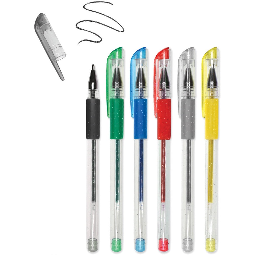 Living In Color Color-Flow Glitter Gel Pen Set 6/Pkg-Metallics
