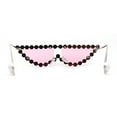 thumbnail image 4 of Large Rhinestone Show Sign Expose Lens Cat Eye Sunglasses Silver Pink, 4 of 4