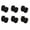 Black, variant on Lovskoo 6 Pairs Newborn Baby No Scratch Mittens Unisex Newborn Elastic Cotton Wrist Gloves Infant Toddler Anti Sensitive Mittens Set Free Size Beige
