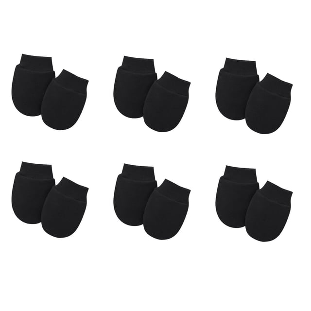 Odeerbi 6 Pack Guantes Sin Arañazos Mitas Protectoras de Algodón Suave Para Niños Niñas 0-12 Meses