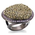 thumbnail image 1 of Women Chocolate Gold Brass Ring with Top Grade Crystal in Multi Color - Size 7, 1 of 1