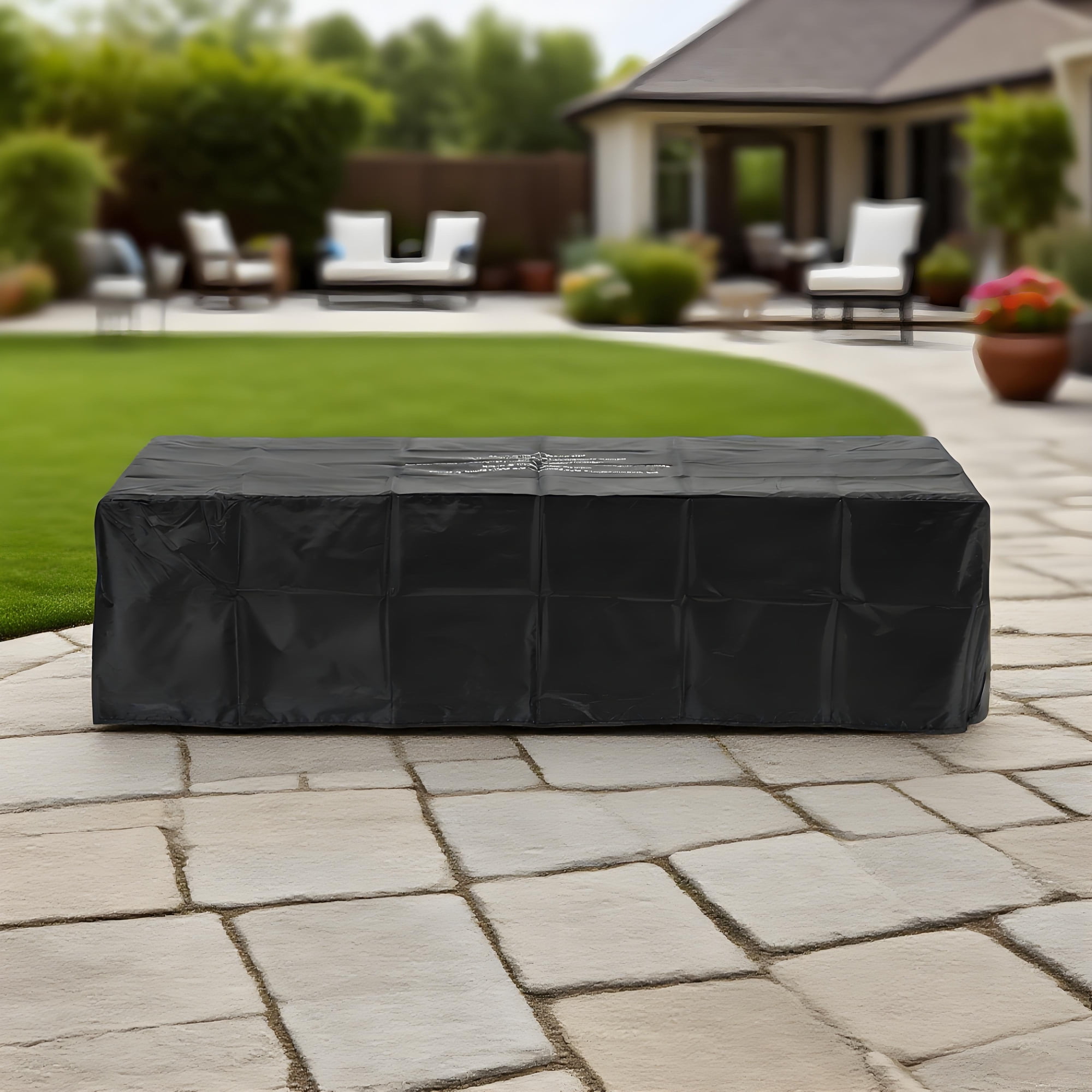 E-Western Tabletop Propane Fire Pit 55x23 in Outdoor Firepit Table 50000 BTU Patio Balcony Three Height Options