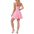 thumbnail image 3 of INSPIRE CHIC Women's Ruffle Hem Babydoll Nightgown Soft Rayon Blend Spaghetti Strap Sleep Dress with Adjustable Straps S Pink, 3 of 6