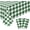 Green Gingham, variant on 3 Pack Red Gingham Tablecloths, 54 X 108Inch Disposable Picnic Table Cloths Waterproof Camping Tablecloth, Plastic Red and White Checkered Tablecloth for Camping Picnic Barbecue Birthday Party