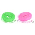 thumbnail image 1 of Portátil Tendedero, 16.4 Pies Nylon Viento Resistente Antideslizante Lavado Línea Cuerda para Patio Exterior Viajes Campamento Lavandería Secado, Verde/Rosa, 1 of 5