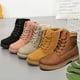 thumbnail image 2 of Botas altas británicas de algodón para mujer, zapatos informales de talla grande, botas de cuero para vestido de trabajo, color amarillo, otoño e invierno, 2 of 5